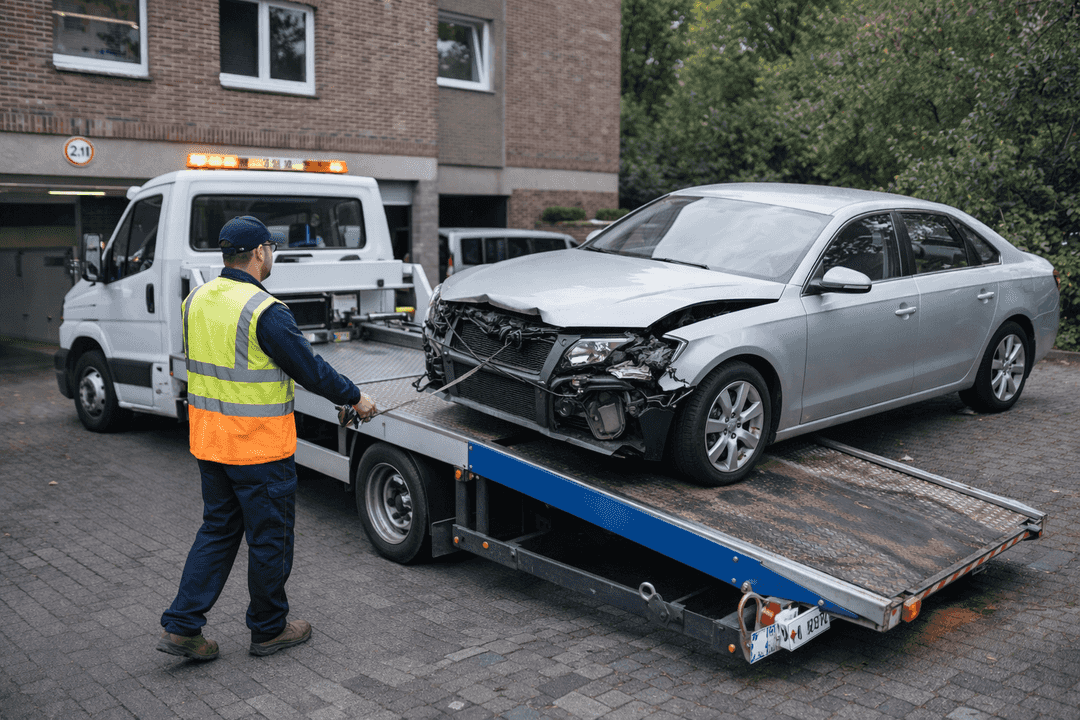 Abholung und Verladung bei der Autoverwertung Bünde